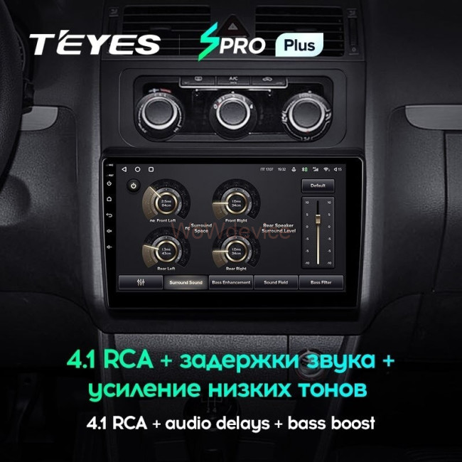 Штатная магнитола Teyes SPRO Plus 4/64 Volkswagen Touran 2 1T (2010-2015)