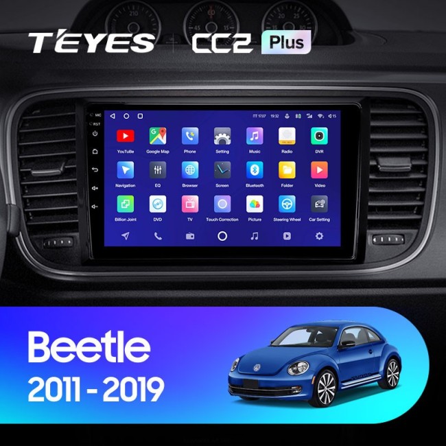 Штатная магнитола Teyes CC2 Plus 3/32 Volkswagen Beetle A5 (2011-2019)