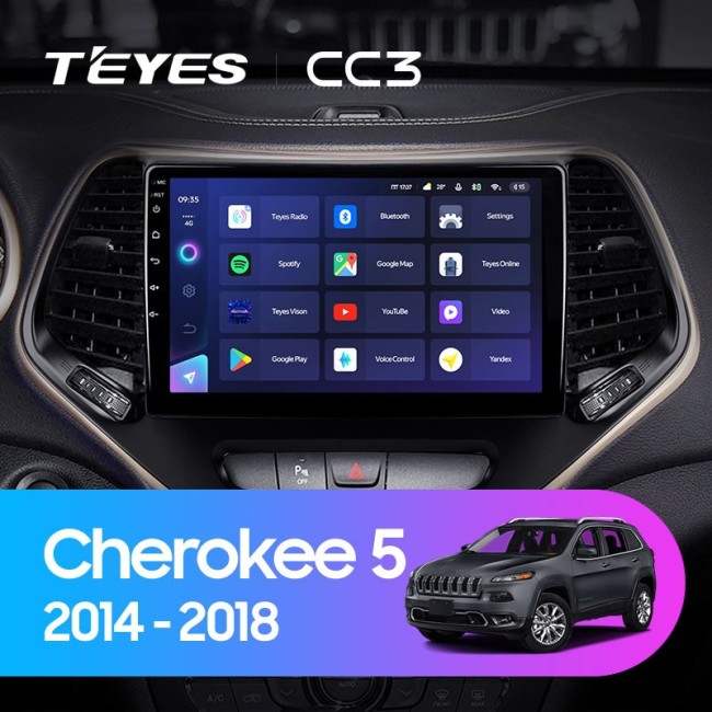 Штатная магнитола Teyes CC3 3/32 Jeep Cherokee 5 KL (2014-2018)