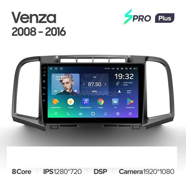 Штатная магнитола Teyes SPRO Plus 4/64 Toyota Venza 2008-2016