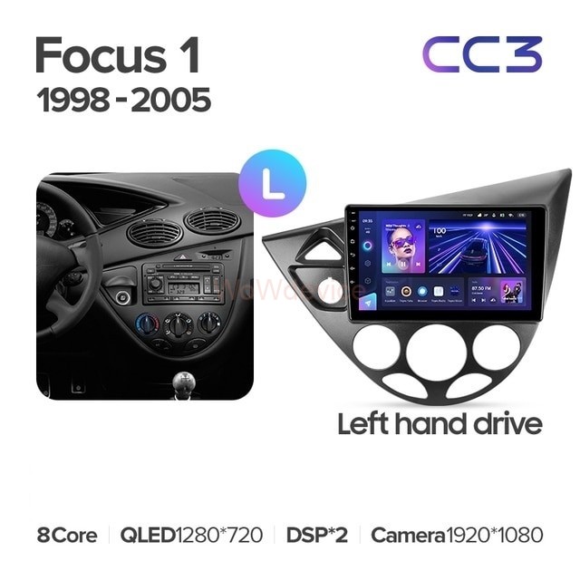 Штатная магнитола Teyes CC3 4/64 Ford Focus 1 (1998-2005) Левый руль Штатная магнитола Teyes CC3 4/64 Ford Focus 1 (1998-2005) Левый руль