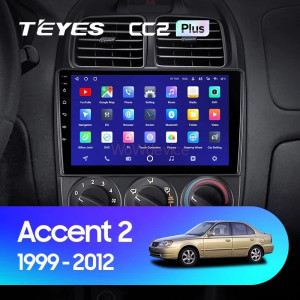 Штатная магнитола Teyes CC2 Plus 6/128 Hyundai Accent II LC2 (1999-2012)