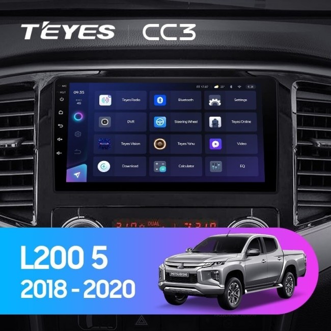 Штатная магнитола Teyes CC3 3/32 Mitsubishi L200 5 (2018-2020) F1