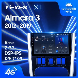 Штатная магнитола Teyes X1 4G 2/32 Nissan Almera 3 G15 (2012-2019) F2