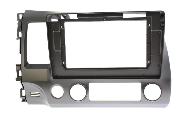 Рамка магнитолы 10.2" (цв.темно-серый) для HONDA Civic Sedan 2007-2011 Левый руль