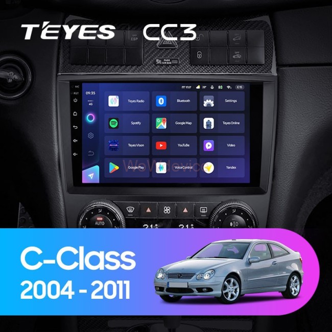 Штатная магнитола Teyes CC3L 4/32 Mercedes Benz C-Class W203 CL203 C209 A209 (2004-2011)