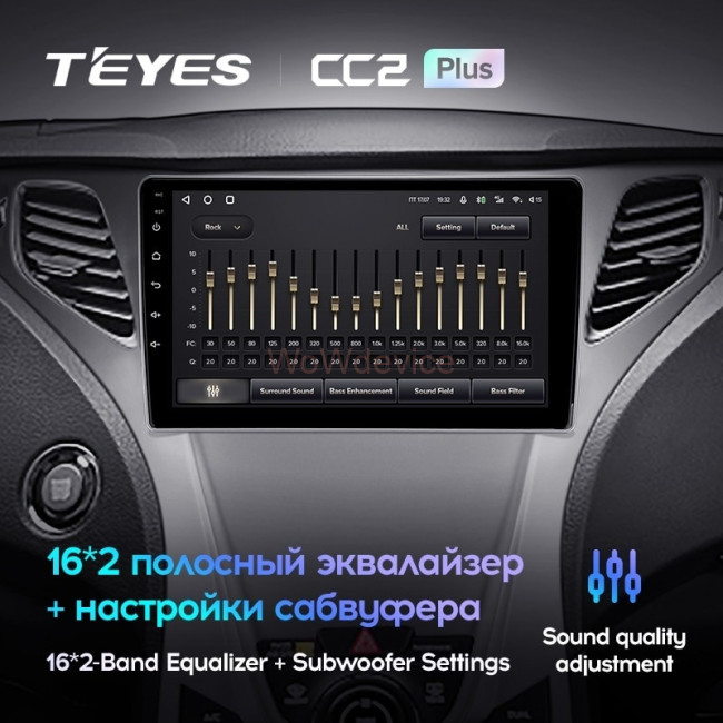 Штатная магнитола Teyes CC2 Plus 6/128 Hyundai Azera 2 (2011-2014)