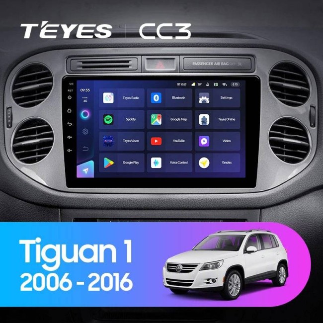 Штатная магнитола Teyes CC3 3/32 Volkswagen Tiguan 1 NF (2006-2017) F2