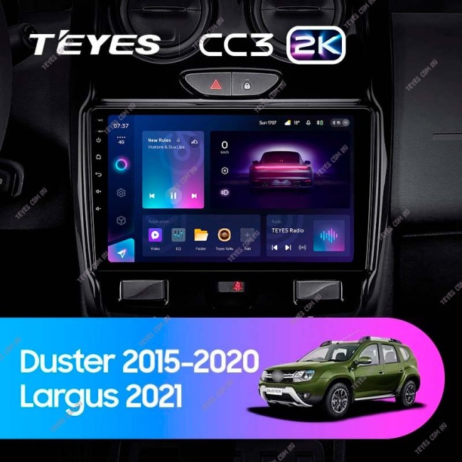 Штатная магнитола Teyes CC3 2K 4/64 Renault Duster (2015-2018)