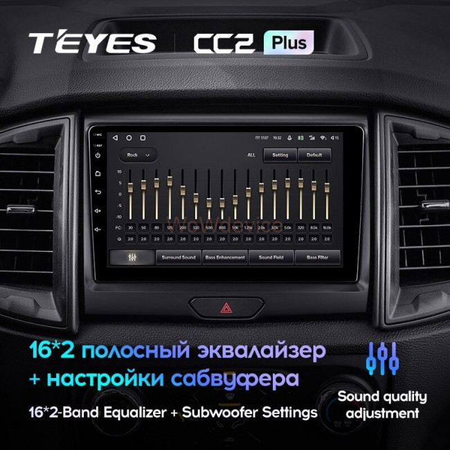 Штатная магнитола Teyes CC2 Plus 3/32 Ford Ranger P703 (2015-2022) Тип-А
