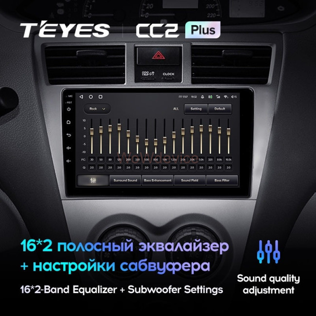 Штатная магнитола Teyes CC2 Plus 4/64 Toyota Vios 2 (2007-2013)