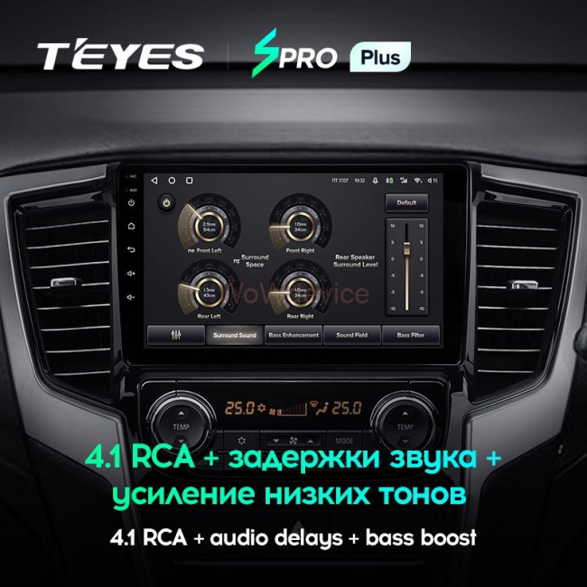 Штатная магнитола Teyes SPRO Plus 4/64 Mitsubishi L200 5 (2018-2020) F2 Правый руль