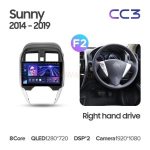 Штатная магнитола Teyes CC3 6/128 Nissan Sunny (2014-2019) F2 Правый руль