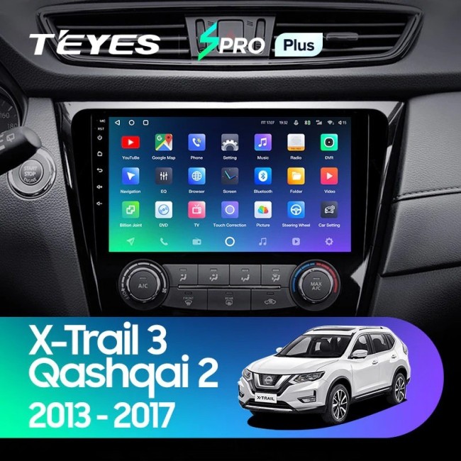 Штатная магнитола Teyes SPRO Plus 4/64 Nissan X-Trail T32 (2013-2017) F1 кондиционер Тип-C