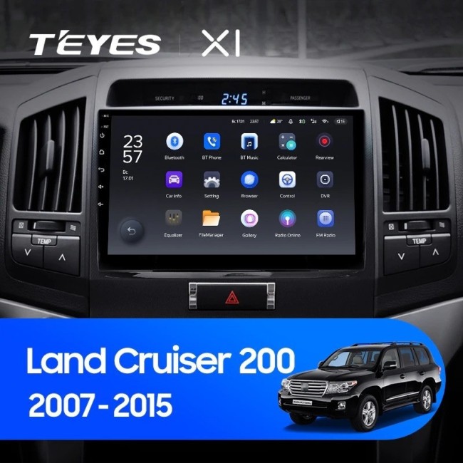 Штатная магнитола Teyes X1 4G 2/32 Toyota Land Cruiser 11 200 (2007-2015) Тип-A