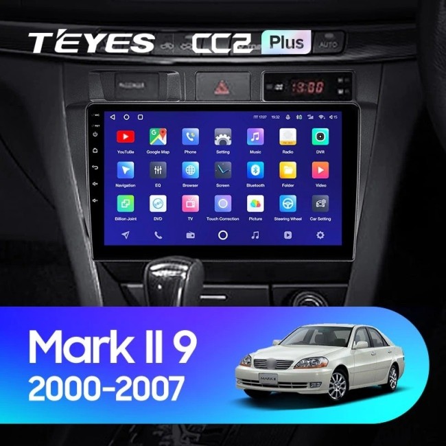 Штатная магнитола Teyes CC2L Plus 1/16 Toyota Mark II 9 X100 (2000-2007)