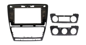 Рамка магнитолы 10.2" (цв.Глянцевый Черный) для SKODA Octavia (1Z) 2004-2013