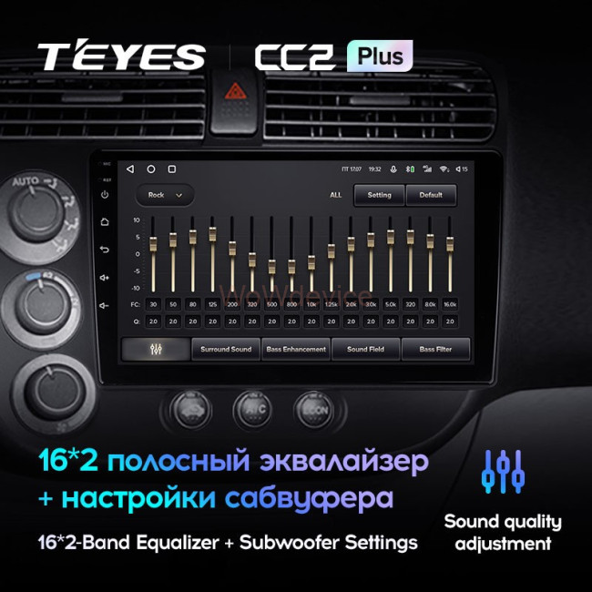 Штатная магнитола Teyes CC2 Plus 3/32 Honda Civic 7 (2000-2006)