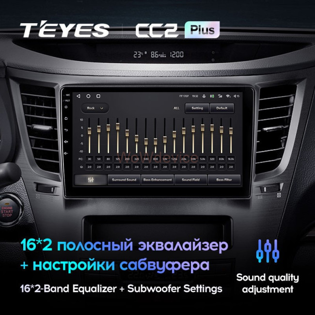 Штатная магнитола Teyes CC2L Plus 2/32 Subaru Outback 4 (2009-2014)