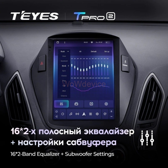 Штатная магнитола Tesla style Teyes TPRO 2 3/32 Hyundai IX35 (2009-2015) F2 Тип-C