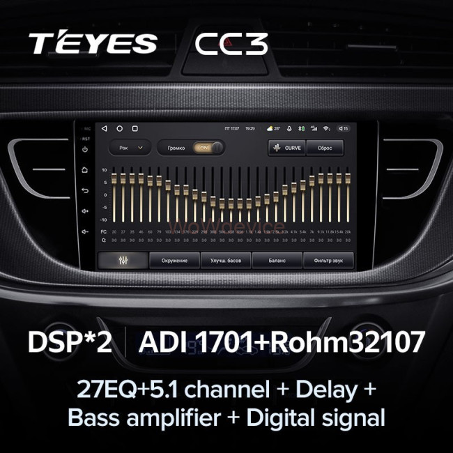 Штатная магнитола Teyes CC3 4/64 Geely Atlas NL-3 (2016-2020)