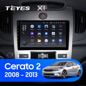 Штатная магнитола Teyes X1 4G 2/32 Kia Cerato 2 TD (2008-2013) F1