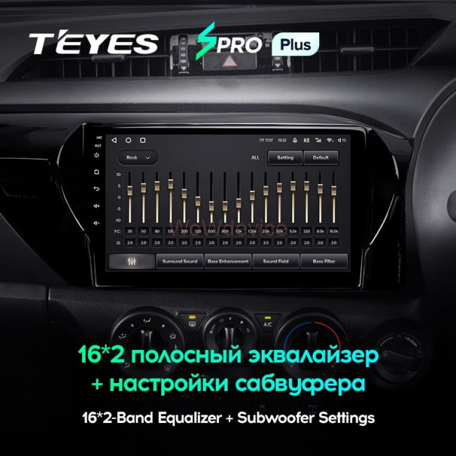 Штатная магнитола Teyes SPRO Plus 4/32 Toyota Hilux Pick Up AN120 (2015-2020) Правый руль