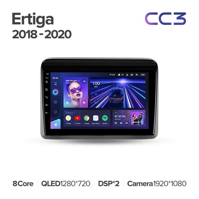 Штатная магнитола Teyes CC3 4/64 Suzuki Ertiga (2018-2020)