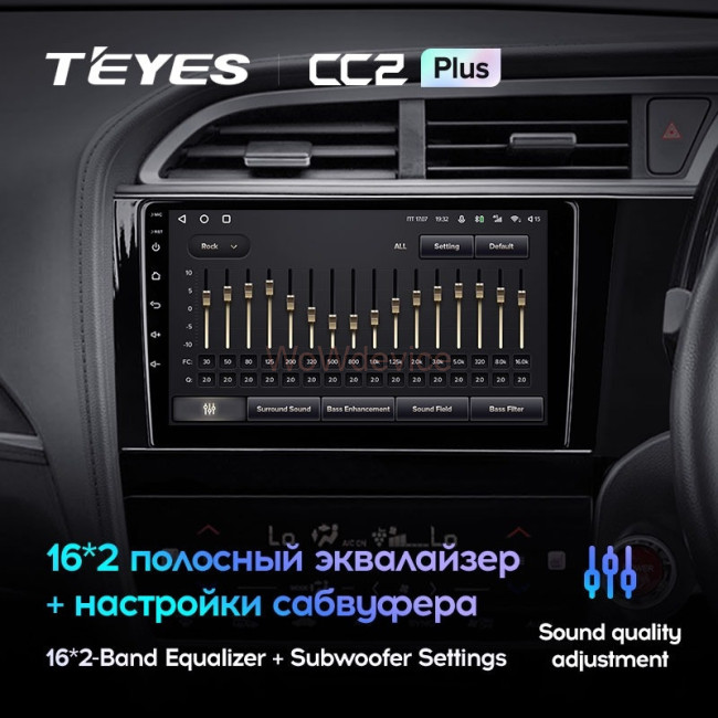 Штатная магнитола Teyes CC2L Plus 1/16 Honda Shuttle 2 (2015-2020) Правый руль