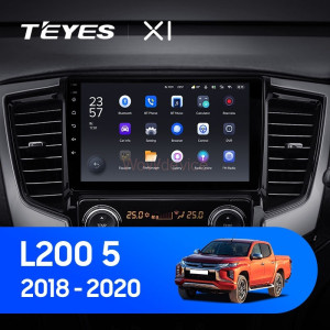 Штатная магнитола Teyes X1 4G 2/32 Mitsubishi L200 5 (2018-2020) F2 Правый руль
