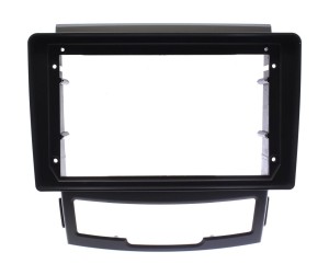 Рамка магнитолы 9.0" (цв.Черный) для SSANG YONG Actyon 2011-2013; Korando 2010-2013