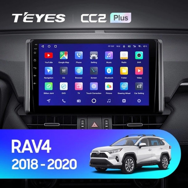 Штатная магнитола Teyes CC2L Plus 1/16 Toyota RAV4 XA50 (2018-2020)