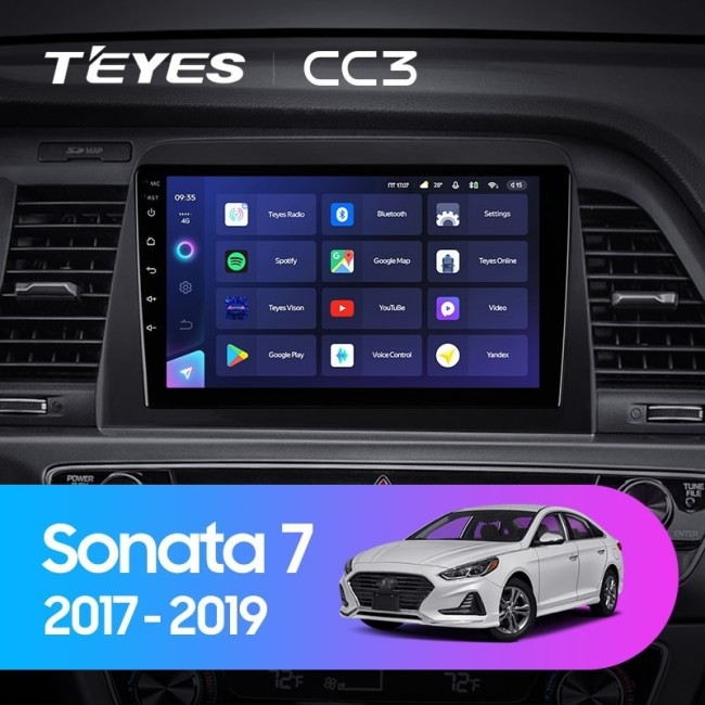 Штатная магнитола Teyes CC3 360 6/128 Hyundai Sonata 7 LF (2017-2019)