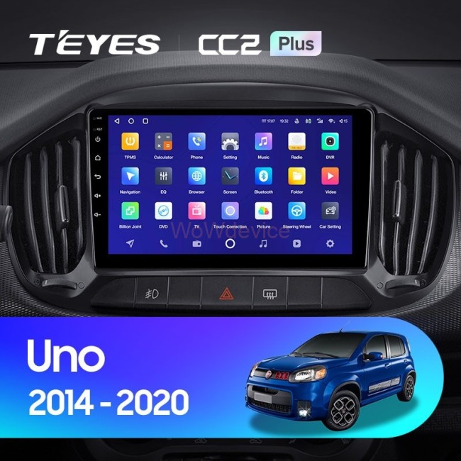 Штатная магнитола Teyes CC2 Plus 6/128 Fiat Uno (2014-2020)