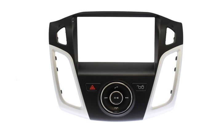 Рамка магнитолы 9.0" (цв.Черный) для FORD Focus 2011-2019 ver.2 / Встроенный CANBUS HiWorld / Полный комплект оборудования (Питание + Динамики + Антенна + Камера + USB)