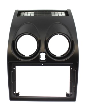 Рамка магнитолы 9.0" (цв.Черный) для NISSAN Qashkai 2007-2014 Прямоугольная кнопка опасности