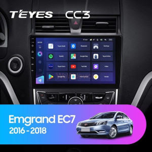 Штатная магнитола Teyes CC3 4/64 Geely Emgrand EC7 (2016-2018)