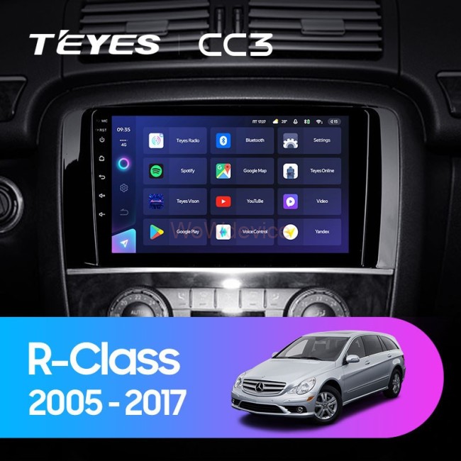 Штатная магнитола Teyes CC3L 4/32 Mercedes Benz R-Class W251 R280 R300 R320 (2005-2009)