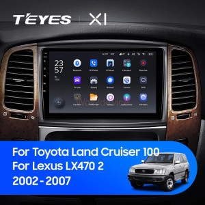 Штатная магнитола Teyes X1 4G 2/32 Toyota Land Cruiser LC 100 (2002-2007) Тип-A