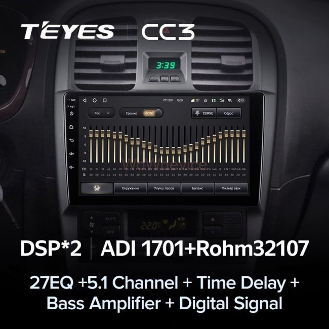 Штатная магнитола Teyes CC3 360 6/128 Hyundai Sonata EF рестайлинг (2001-2012)
