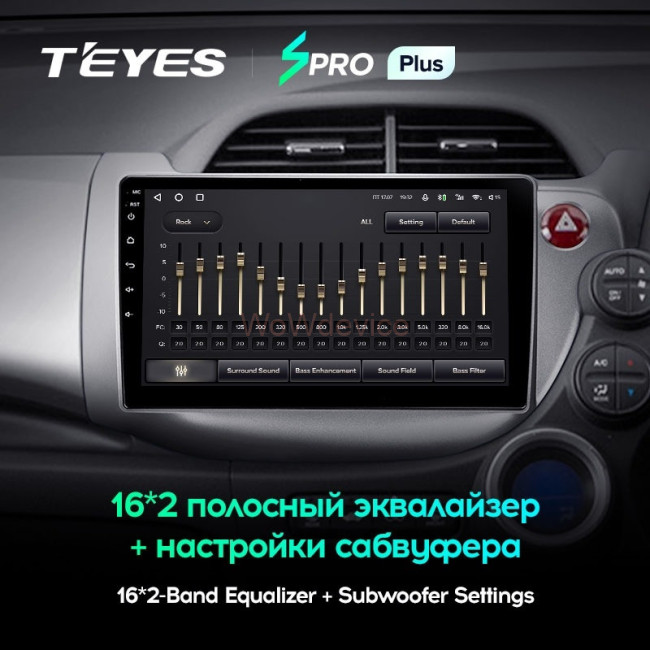 Штатная магнитола Teyes SPRO Plus 6/128 Honda Fit GE GP GE (2007-2014) Правый руль