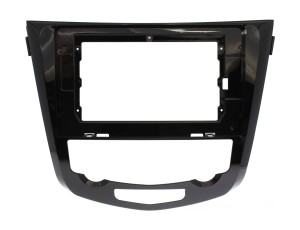 Рамка магнитолы 10.2" (цв.Глянцевый Черный) для NISSAN X-Trail, Qashkai, Rogue 2014+ Автоматический переменный ток