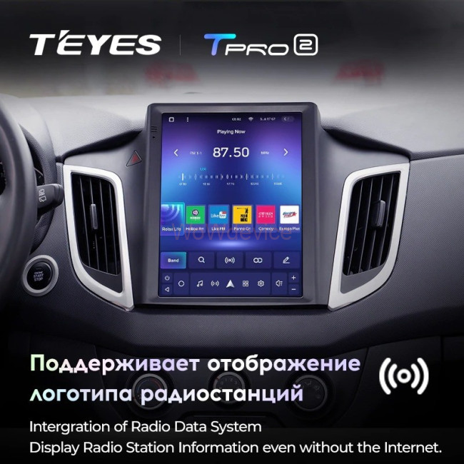 Штатная магнитола Tesla style Teyes TPRO 2 4/64 Hyundai Creta 2015-2019