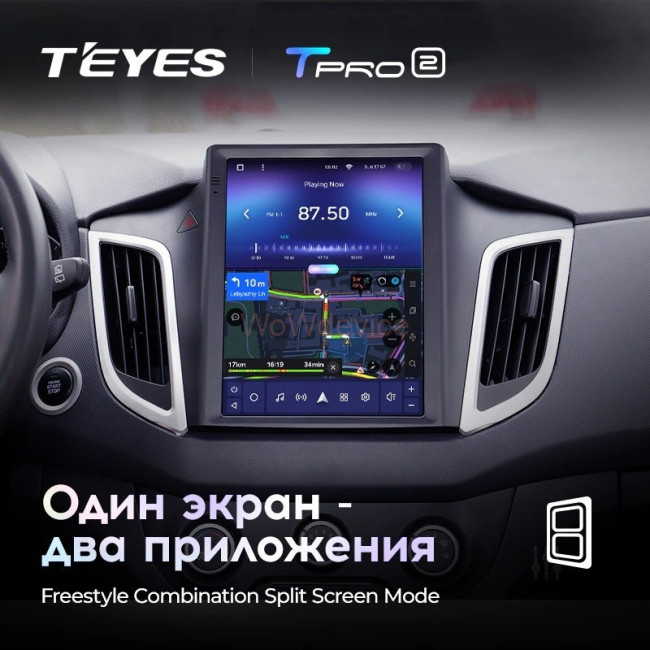 Штатная магнитола Tesla style Teyes TPRO 2 4/64 Hyundai Creta 2015-2019