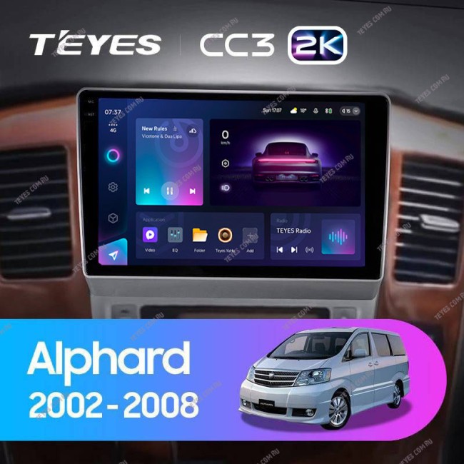 Штатная магнитола Teyes CC3 2K 6/128 Toyota Alphard 1 H10 (2005-2008) F2