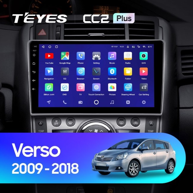 Штатная магнитола Teyes CC2L Plus 1/16 Toyota Verso R20 (2009-2018)