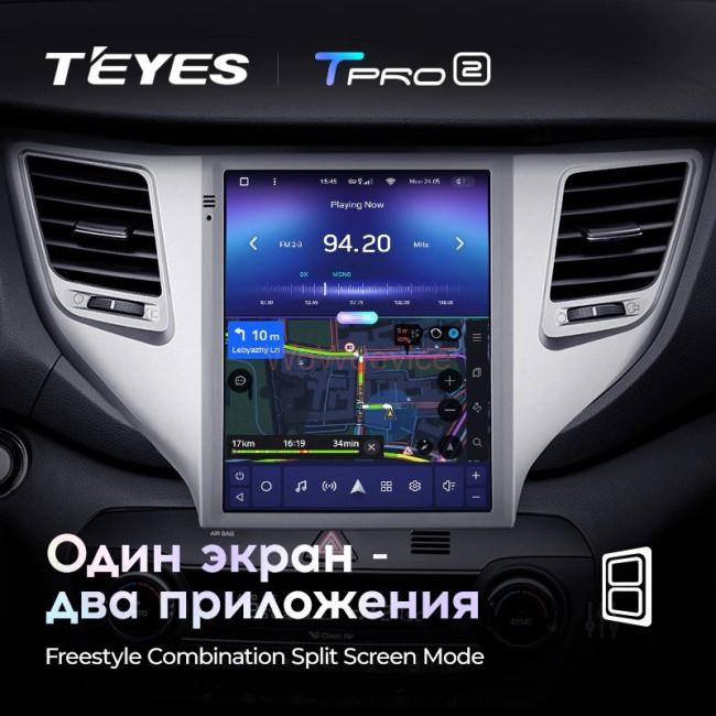 Штатная магнитола Tesla style Teyes TPRO 2 3/32 Hyundai Tucson 3 2015-2018 Тип-В