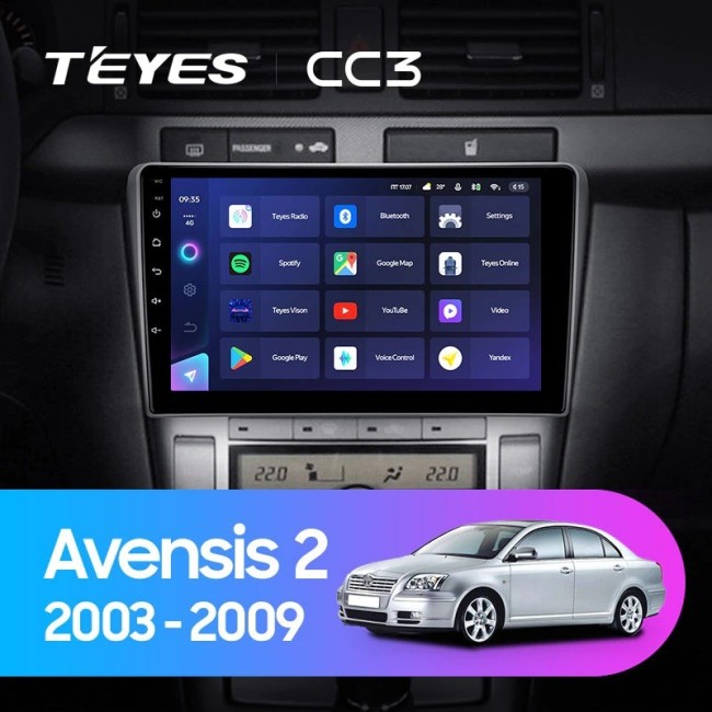 Штатная магнитола Teyes CC3 6/128 Toyota Avensis T250 (2003-2009)