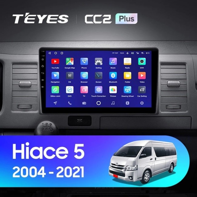 Штатная магнитола Teyes CC2 Plus 4/64 Toyota Hiace XH10 H200 (2004-2021)