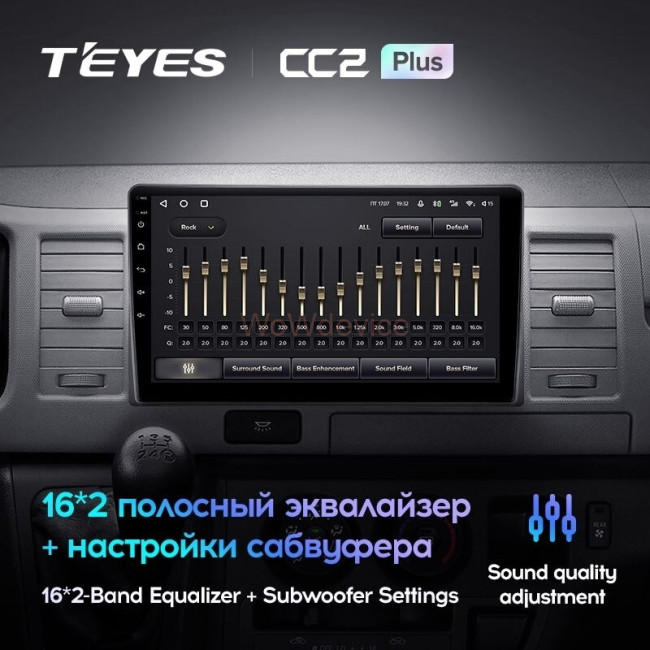 Штатная магнитола Teyes CC2 Plus 4/64 Toyota Hiace XH10 H200 (2004-2021)
